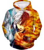 My Hero Academia Hoodie - My Hero Academia Favourite Anime Hero Shoto Todoroki Half Cold Half Hot Hoodie