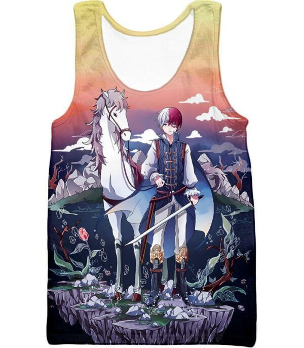 My Hero Academia Hoodie - My Hero Academia Fictional Shoto Todoroki Fantasy Anime  Graphic Hoodie - Tank Top