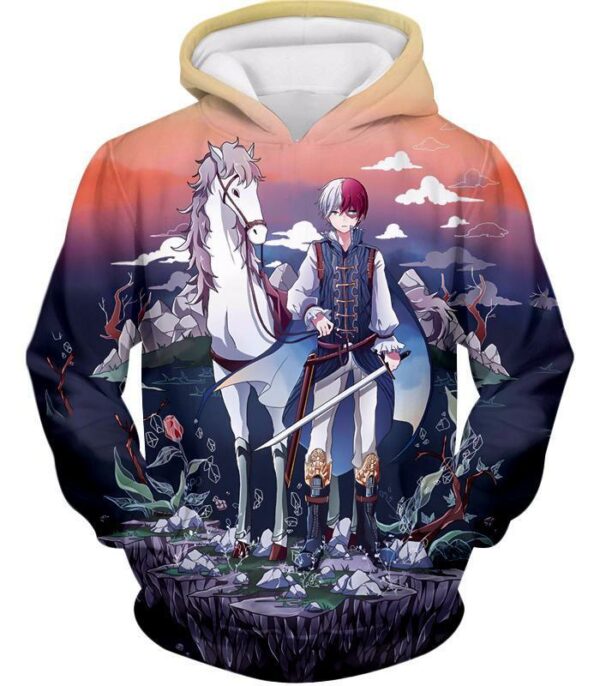 My Hero Academia Hoodie - My Hero Academia Fictional Shoto Todoroki Fantasy Anime  Graphic Hoodie