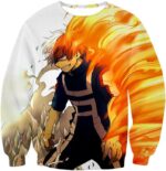 My Hero Academia Hoodie - My Hero Academia Hero Shoto Todoroki Half Hot Half Cold Cool Action Hoodie - Sweatshirt