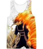 My Hero Academia Hoodie - My Hero Academia Hero Shoto Todoroki Half Hot Half Cold Cool Action Zip Up Hoodie - Tank Top