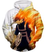 My Hero Academia Hoodie - My Hero Academia Hero Shoto Todoroki Half Hot Half Cold Cool Action Zip Up Hoodie - Hoodie