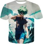 My Hero Academia Hoodie - My Hero Academia Izuki Midoriya Incredible Hero Action White Hoodie - T-Shirt