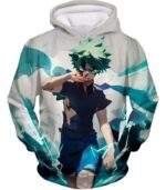 My Hero Academia Hoodie - My Hero Academia Izuki Midoriya Incredible Hero Action White Hoodie