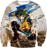 My Hero Academia Hoodie - My Hero Academia Izuki Midoriya Plus Ultra One For All Action Promo Hoodie - Sweatshirt