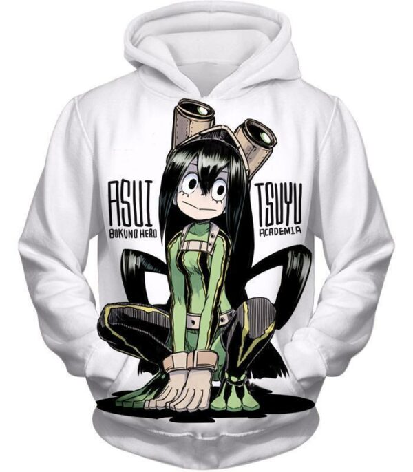 My Hero Academia Hoodie - My Hero Academia Rainy Season Hero Froppy Tsuyu Asui Cool Anime Promo Zip Up Hoodie - Hoodie