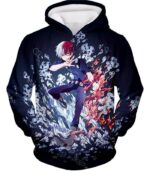 My Hero Academia Hoodie - My Hero Academia Shoto Todoroki  Black Hoodie