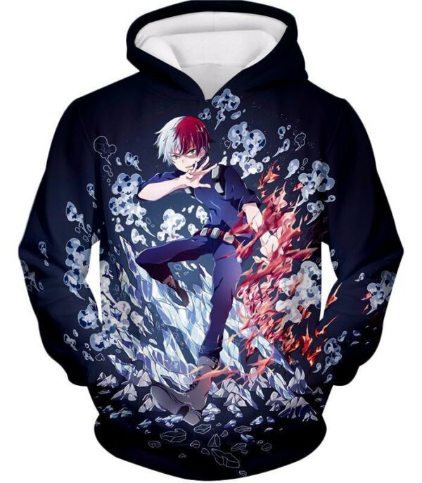 My Hero Academia Hoodie - My Hero Academia Shoto Todoroki  Black Hoodie