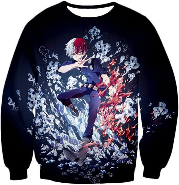 My Hero Academia Hoodie - My Hero Academia Shoto Todoroki  Black Hoodie - Sweatshirt