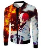 My Hero Academia Hoodie - My Hero Academia Super Anime Hero Shoto Todoroki Quirk Half Cold Half Hot Action Hoodie - Jacket