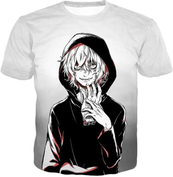 My Hero Academia Hoodie - My Hero Academia Super Crazy League Of Villains Leader Shigaraki Tomura Cool Promo White Zip Up Hoodie - T-Shirt