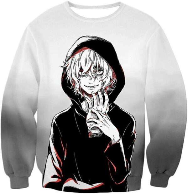 My Hero Academia Hoodie - My Hero Academia Super Crazy League Of Villains Leader Shigaraki Tomura Cool Promo White Hoodie - Sweatshirt