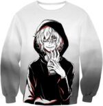 My Hero Academia Hoodie - My Hero Academia Super Crazy League Of Villains Leader Shigaraki Tomura Cool Promo White Zip Up Hoodie - Sweatshirt