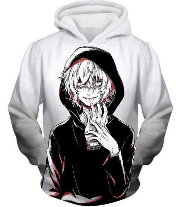 My Hero Academia Hoodie - My Hero Academia Super Crazy League Of Villains Leader Shigaraki Tomura Cool Promo White Hoodie - Hoodie