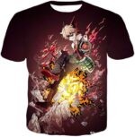 My Hero Academia Hoodie - My Hero Academia Super Exploding Anime Hero Bakugo Katsuki Ultimate Action Red Hoodie - T-Shirt