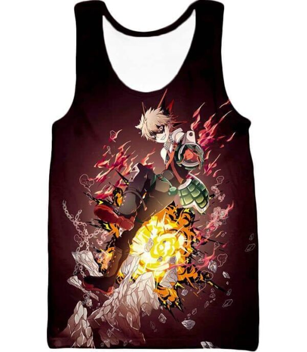 My Hero Academia Hoodie - My Hero Academia Super Exploding Anime Hero Bakugo Katsuki Ultimate Action Red Hoodie - Tank Top