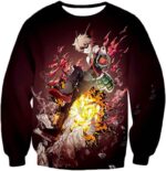 My Hero Academia Hoodie - My Hero Academia Super Exploding Anime Hero Bakugo Katsuki Ultimate Action Red Hoodie - Sweatshirt