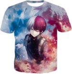 My Hero Academia Hoodie - My Hero Academia Super Skilled Half Cold Half Hot Hero Shoto Ultimate Action Hoodie - T-Shirt