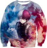 My Hero Academia Hoodie - My Hero Academia Super Skilled Half Cold Half Hot Hero Shoto Ultimate Action Hoodie - Sweatshirt