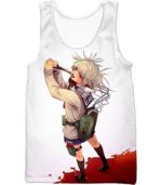 My Hero Academia Hoodie - My Hero Academia Thristy For Blood Transforming Villain Toga Himiko Action White Hoodie - Tank Top