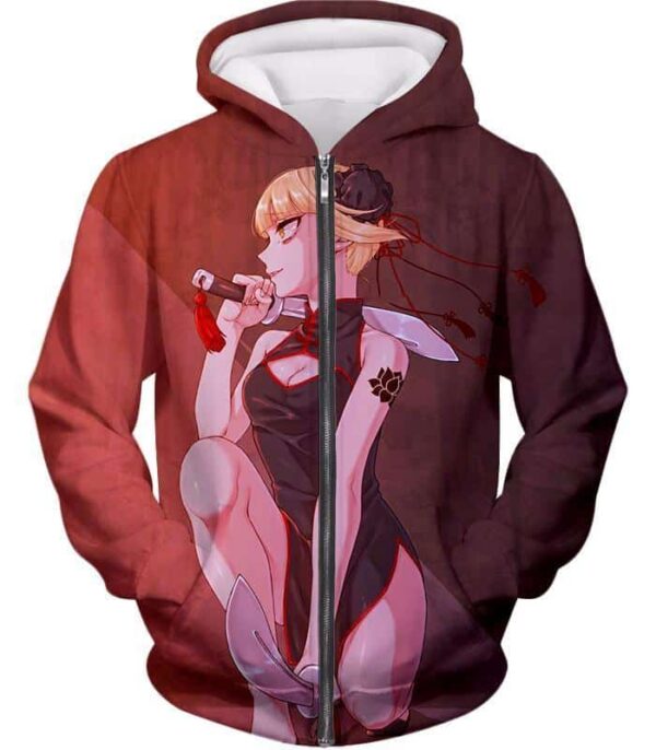 My Hero Academia Hoodie - My Hero Academia Transforming Villain My Hero Academia Himiko Toga Anime Hoodie - Zip Up Hoodie