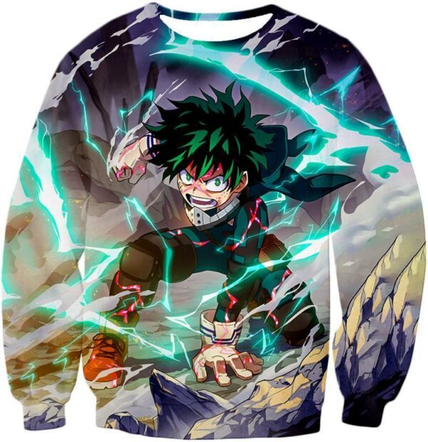 My Hero Academia Hoodie - My Hero Academia Ultimate Hero Izuki Midoriya Aka Deku Super Action Anime Hoodie - Sweatshirt