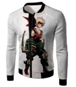 My Hero Academia White Katsuki Bakugo My Hero Academia Hoodie - Anime Hoodie - Jacket