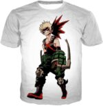 My Hero Academia White Katsuki Bakugo My Hero Academia Hoodie - Anime Hoodie - T-Shirt