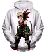 My Hero Academia White Katsuki Bakugo My Hero Academia Hoodie - Anime Hoodie