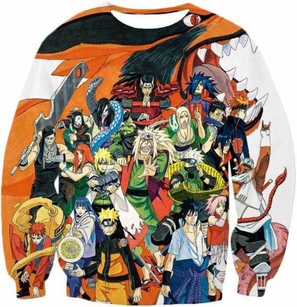 Boruto All Characters Zip Up Hoodie - Sweatshirt