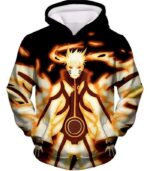 Boruto Boruto Uzumakis Powerful Beast Tail Mode Action Black Zip Up Hoodie - Hoodie