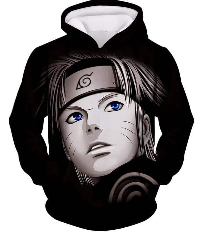 Boruto Cool Black Sketched Boruto Uzumaki Promo Black Hoodie - Hoodie