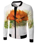 Boruto Cute Chakra Beast Young Nine Tails Fox Kurama White Hoodie - Jacket