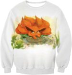 Boruto Cute Chakra Beast Young Nine Tails Fox Kurama White Hoodie - Sweatshirt