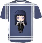 Boruto Cute Leaf Ninja Art Hinata Hyuga Cool Blue Zip Up Hoodie - T-Shirt