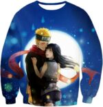 Boruto Cute Ninja Couple Boruto And Hinata Romantic Blue Hoodie - Sweatshirt