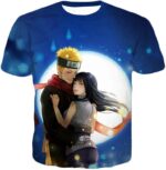 Boruto Cute Ninja Couple Boruto And Hinata Romantic Blue Zip Up Hoodie - T-Shirt