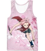 Boruto Cute Pink Haired Ninja Haruno Sakura Action Pink Zip Up Hoodie - Tank Top