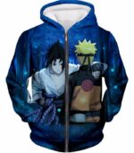 Boruto Eternal Friends And Foes Cool Boruto And Sasuke Ultimate Hoodie - Zip Up Hoodie