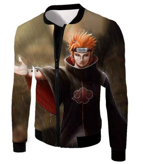 Boruto Extremely Powerful Akatsuki Leader Hidden Rains Pain Cool Action Zip Up Hoodie - Jacket
