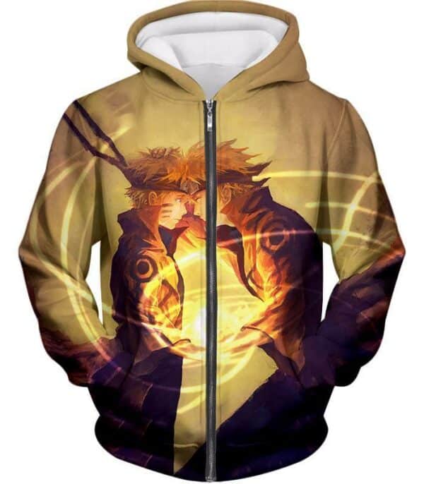 Boruto Father And Son Minato And Boruto Fan Art Zip Up Hoodie - Zip Up Hoodie