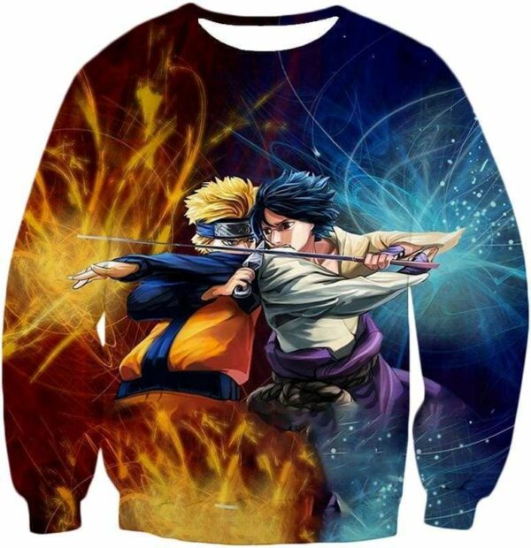 Boruto Friends Or Foes Boruto And Sasuke Best Action Zip Up Hoodie - Sweatshirt