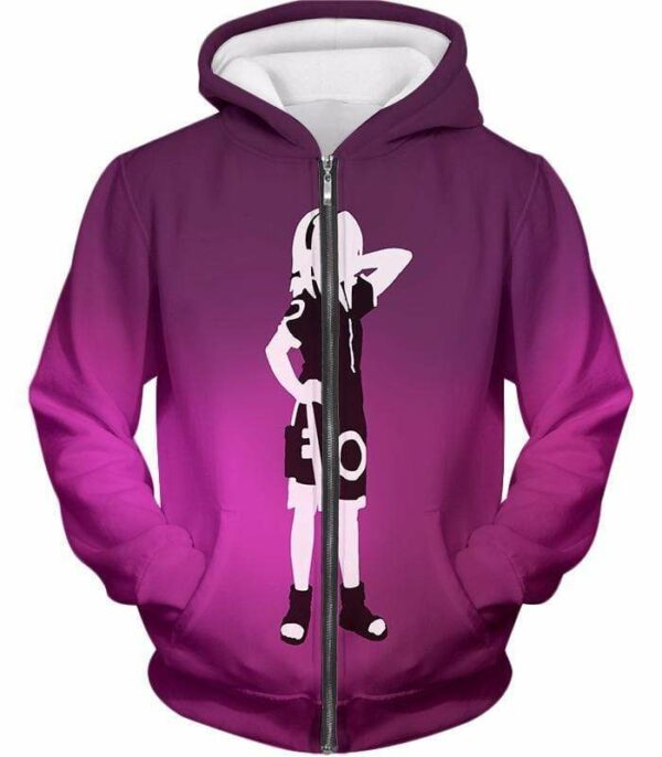 Boruto Leaf Ninja Haruno Sakura Shadow Sketch Purple Hoodie - Zip Up Hoodie