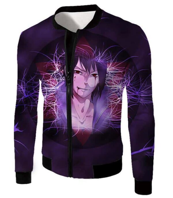 Boruto Leaf Shinobi Uchiha Sasuke Cool Action Black Hoodie - Jacket