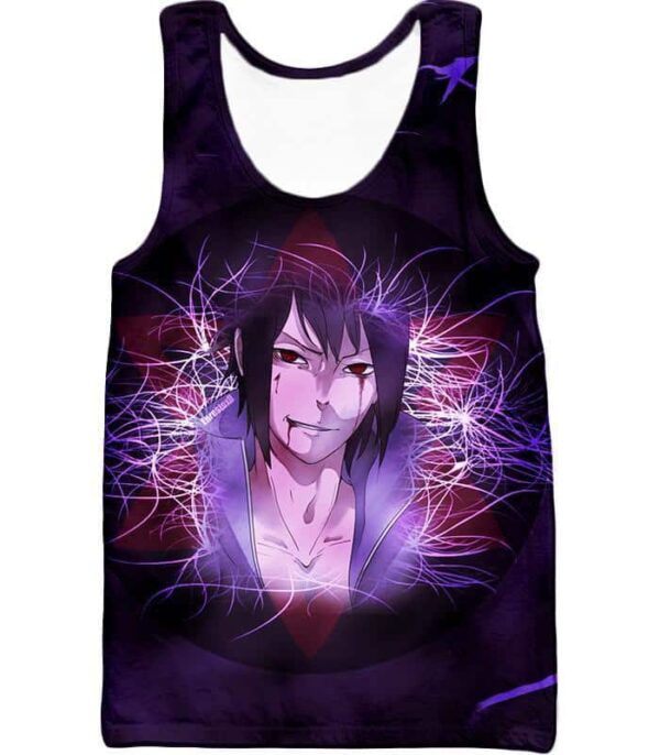 Boruto Leaf Shinobi Uchiha Sasuke Cool Action Black Hoodie - Tank Top