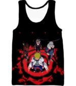 Boruto Leaf Village Four Hokages Cool Action Promo Black Hoodie - Tank Top