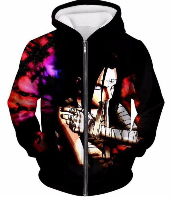 Boruto Leafe Ninja Neji Hyuga Cool Anime Black Hoodie - Zip Up Hoodie