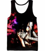 Boruto Leafe Ninja Neji Hyuga Cool Anime Black Zip Up Hoodie - Tank Top