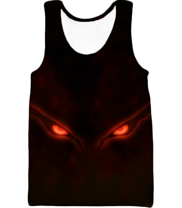 Boruto Nine Tails Beast Fox Kurama DangeroEyes Cool Black Hoodie - Tank Top