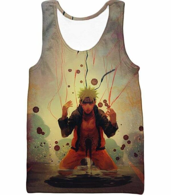 Boruto Nine Tails Beast Jinchuriki Uzumaki Boruto Hoodie - Tank Top